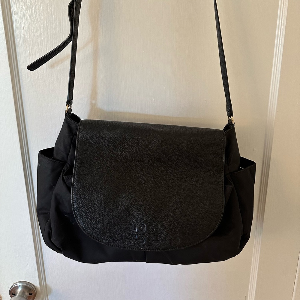 Tory Burch  Thea Leather and Nylon Messenger